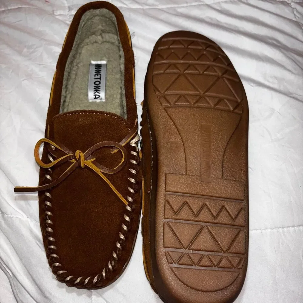 Minnetonka Men's Brown and Tan Loafers